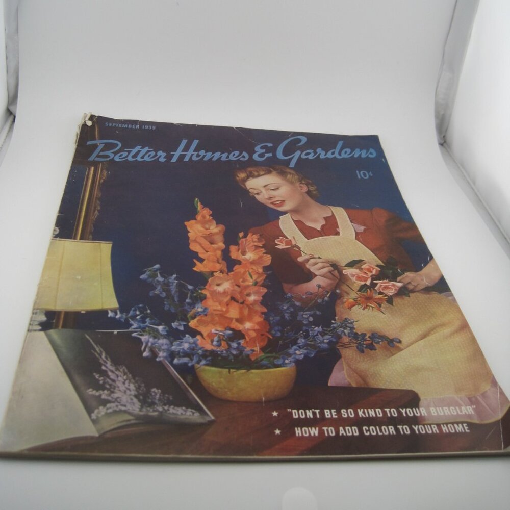 Better Homes & Gardens Vintage Full Issue Ladies Magazine Book September 1939